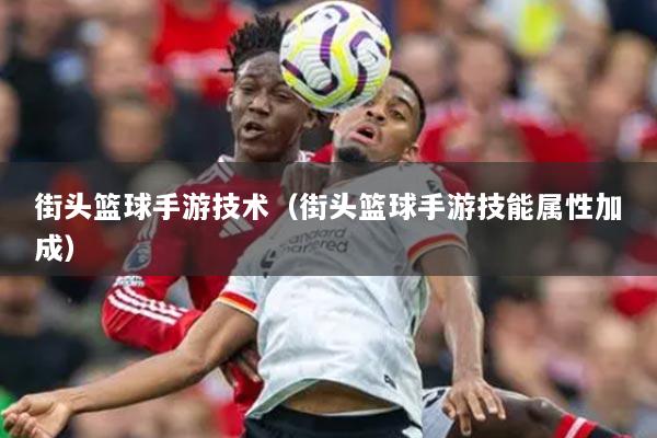 街头篮球手游技术(街头篮球手游技能属性加成)